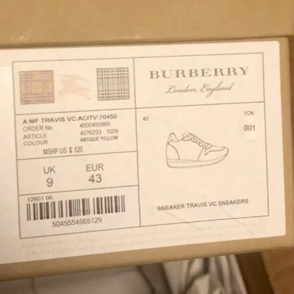 ❌SOLD❌🔥BURBERRY NEW🔥 Travis Train Sneakers - Picture 4 of 9